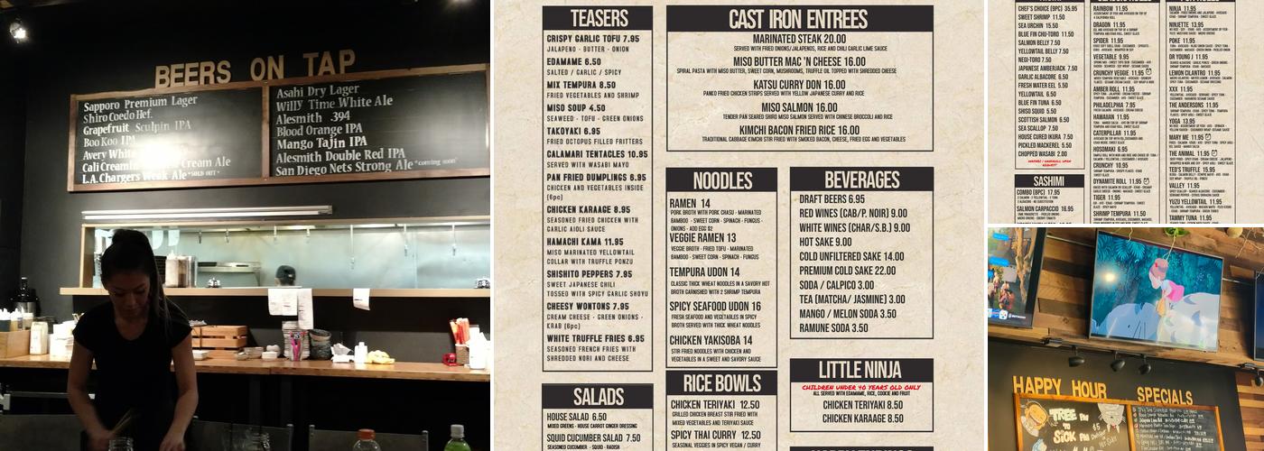 Sushi Exchange Menu