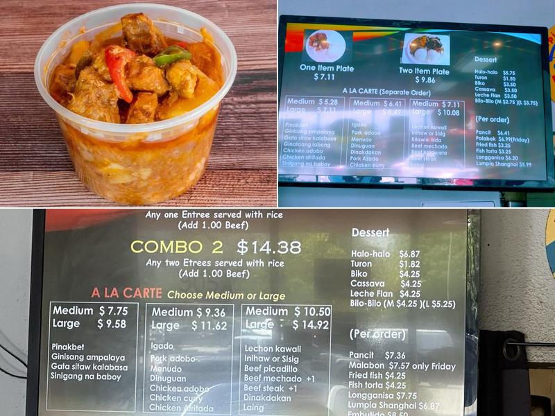 Clarita's Filipino Cuisine Menu