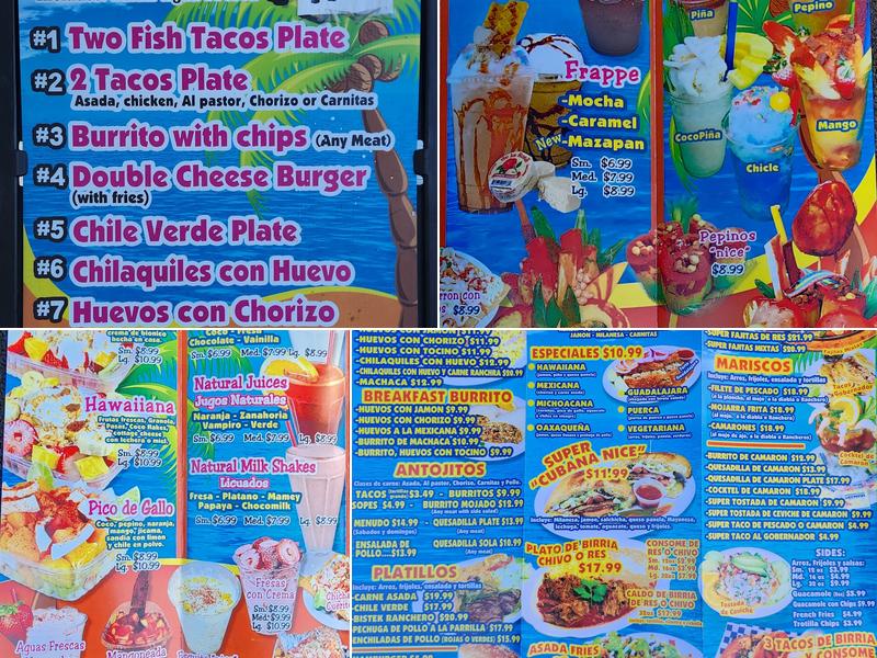 Tortas & Bionicos Nice Placentia Menu