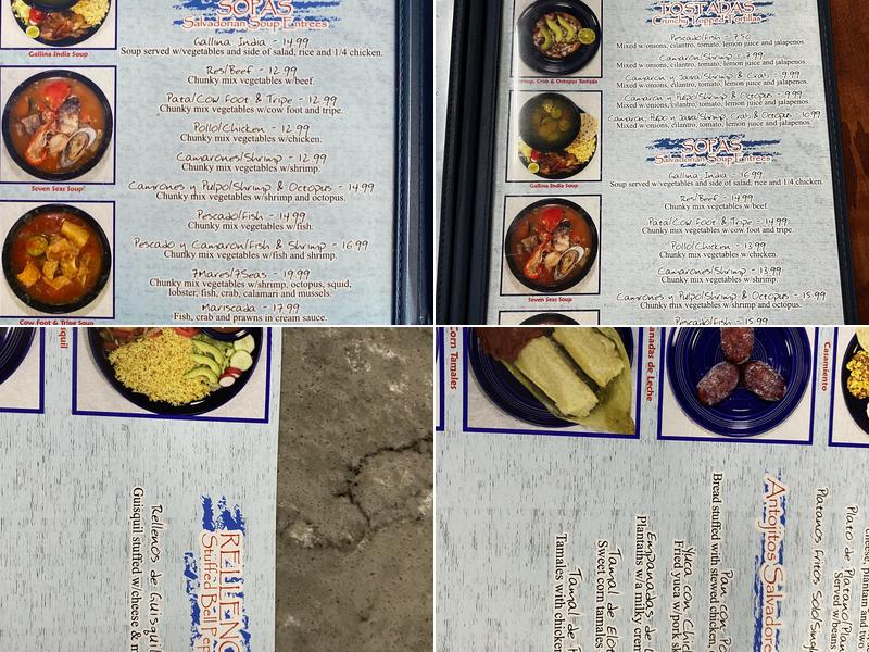 La Bahia Salvadorian Cuisine And Seafood Menu