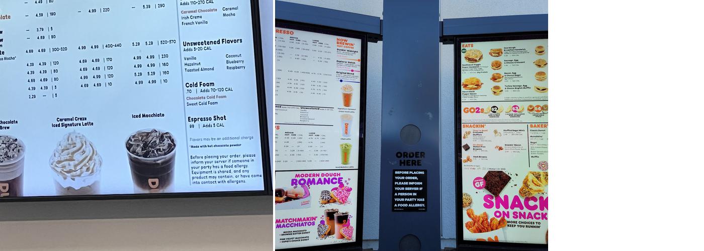 Dunkin' Menu