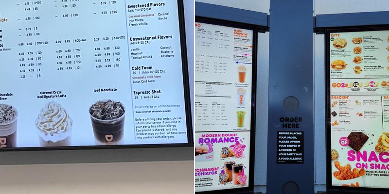 Dunkin' Menu