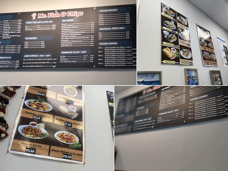 Mr Fish & Chips Menu
