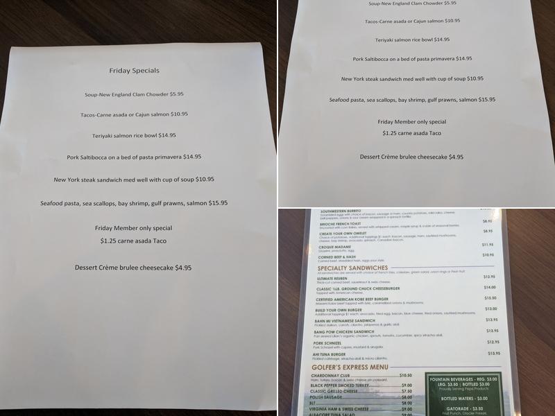 The View Bar & Grill Menu
