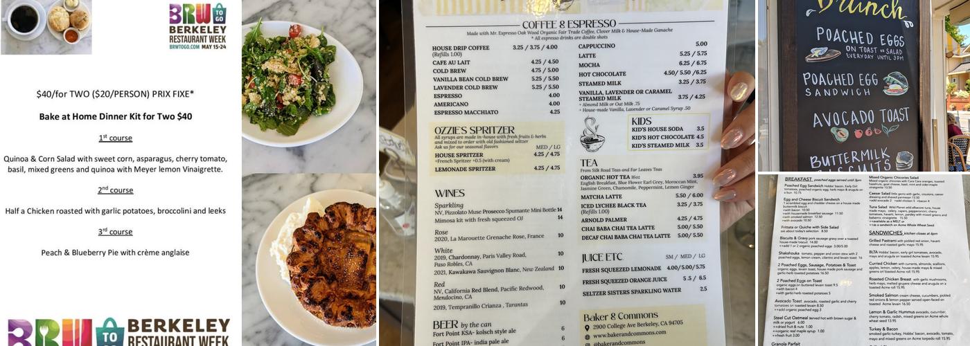 Baker & Commons Menu
