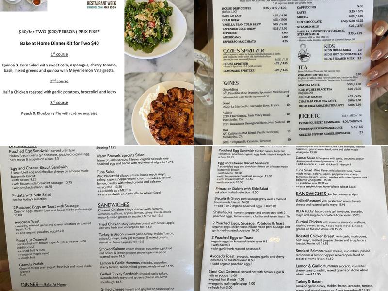 Baker & Commons Menu