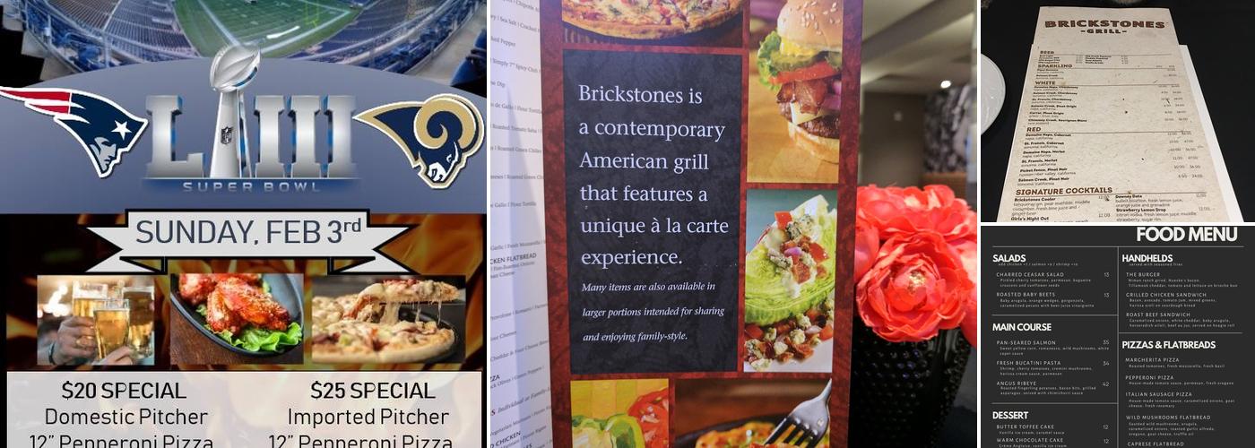 Brickstones Grill Menu