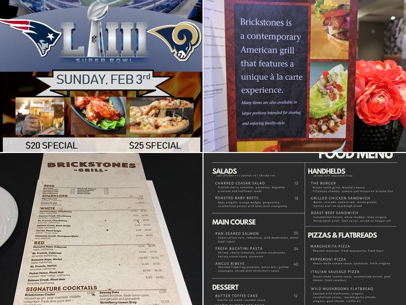 Brickstones Grill Menu
