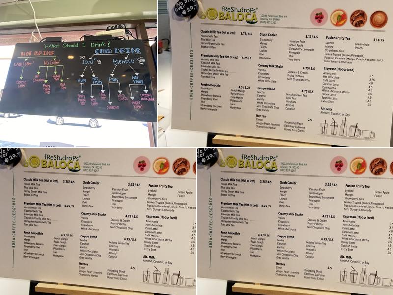 Downey Bobaloca Menu