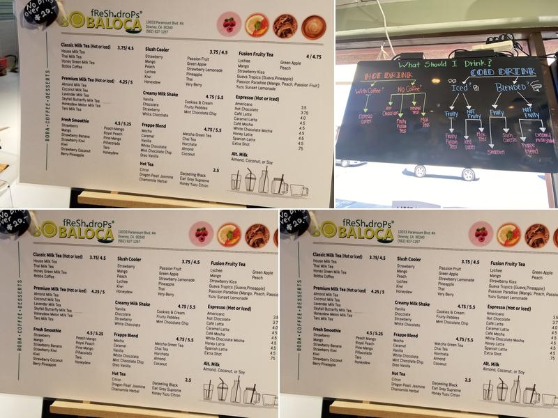 Downey Bobaloca Menu