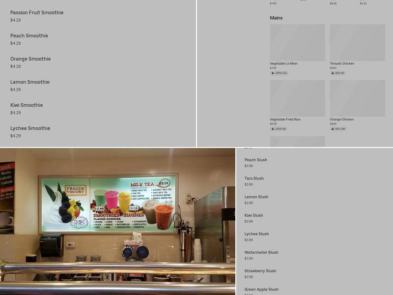 Corner kitchen Menu