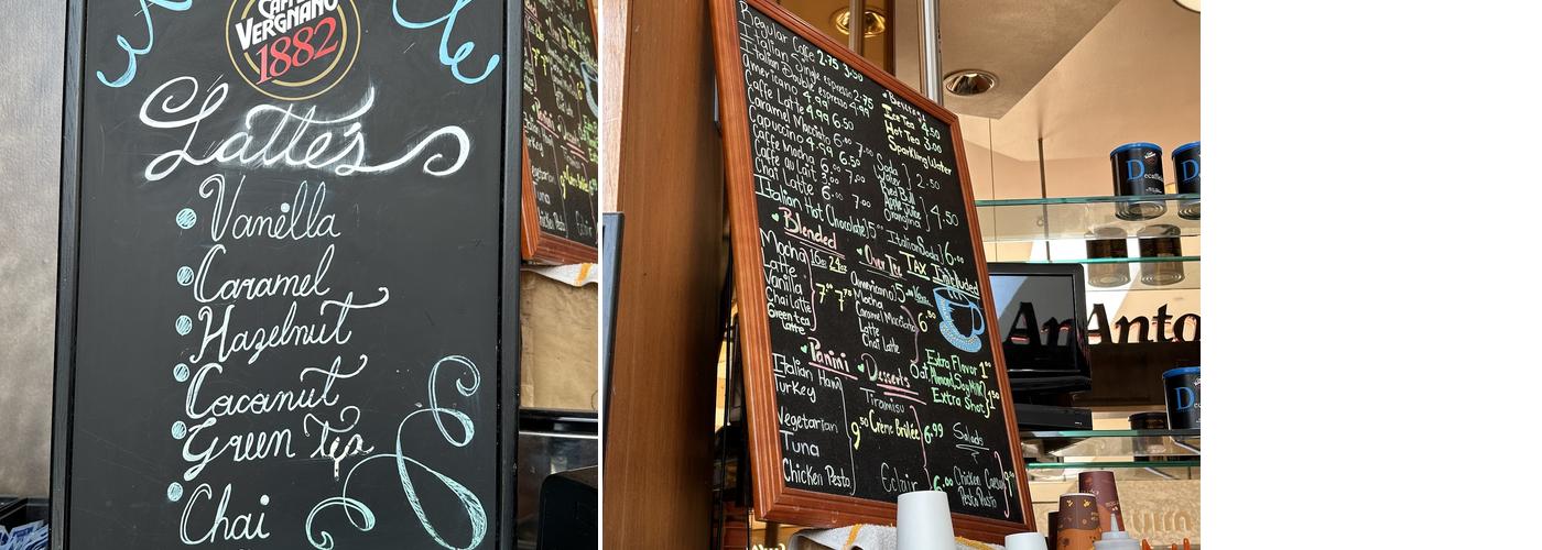 Antonello Espresso Cafe Menu