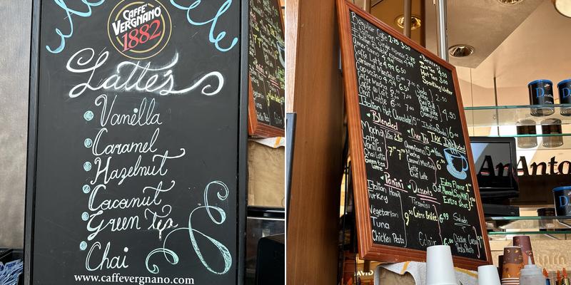 Antonello Espresso Cafe Menu