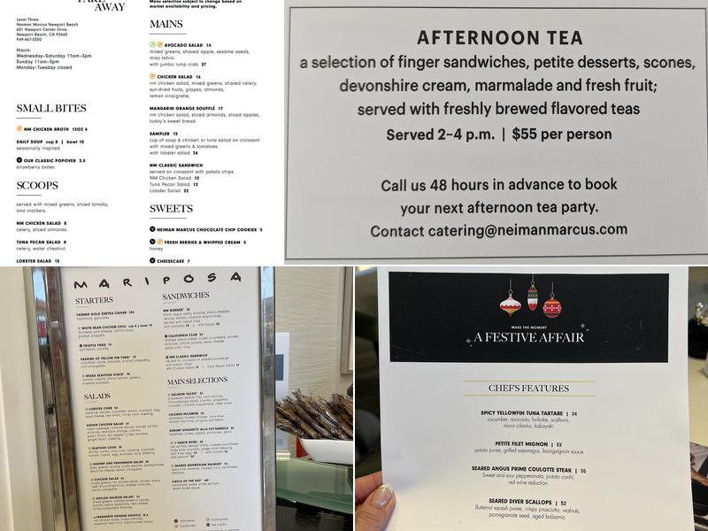 Mariposa Menu