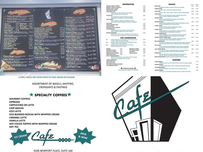Cafe 4100 Menu