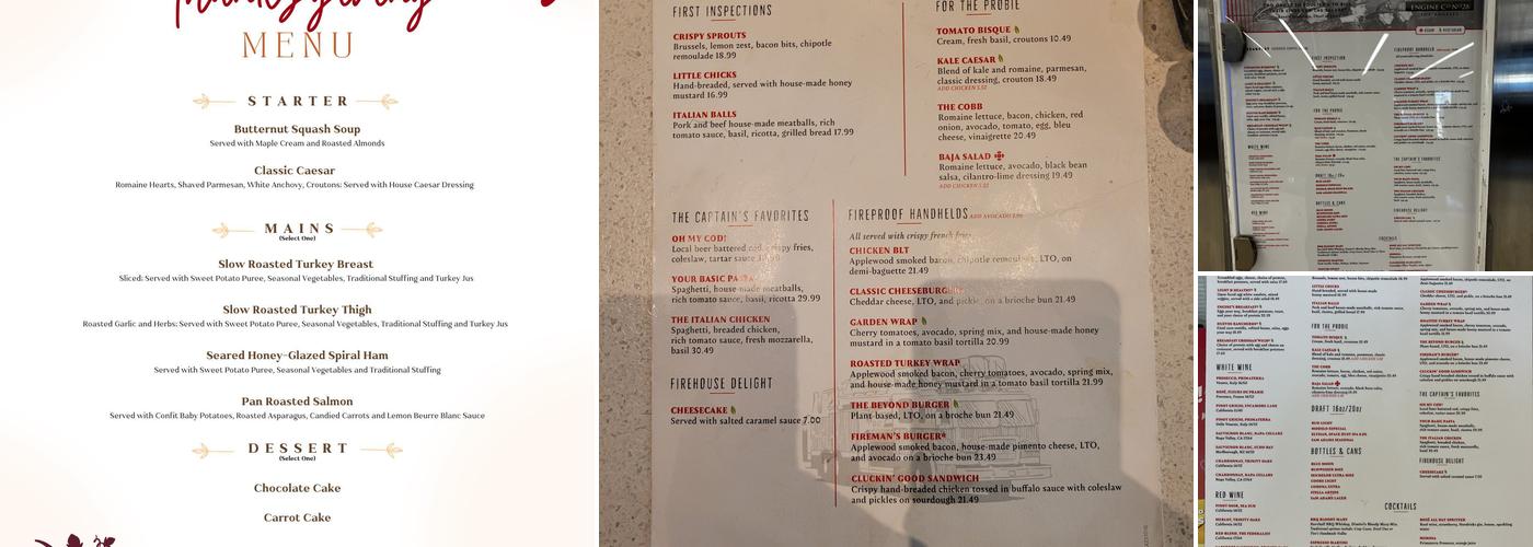 Engine Co 28 Menu