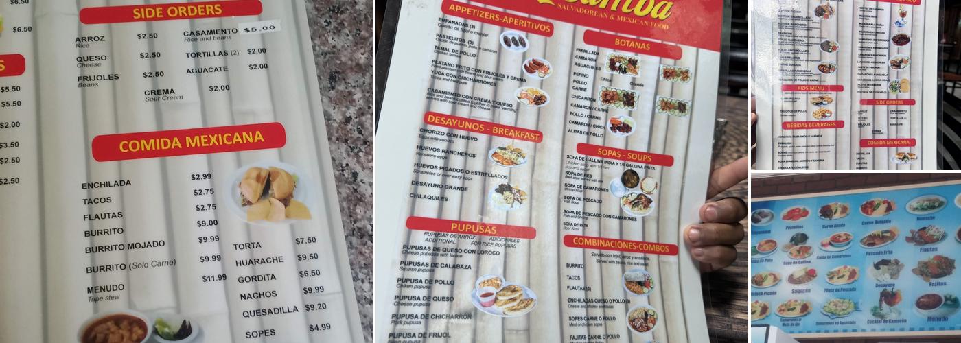 La Bamba Menu
