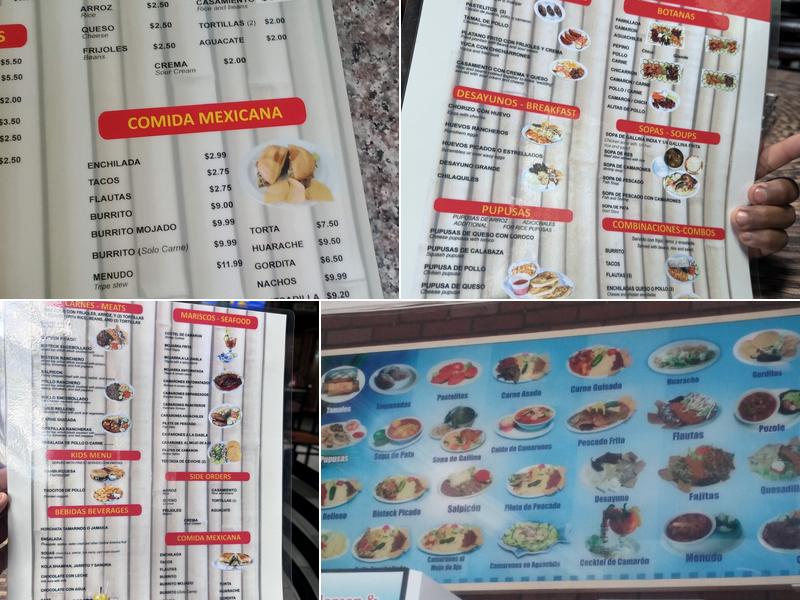 La Bamba Menu