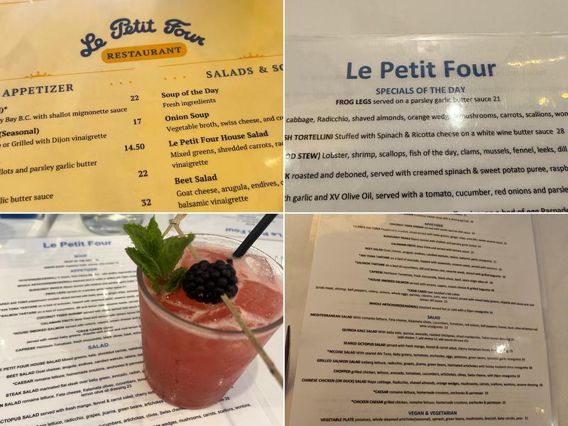 Le Petit Four Menu