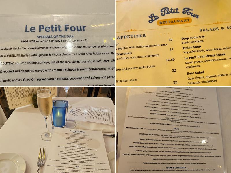 Le Petit Four Menu