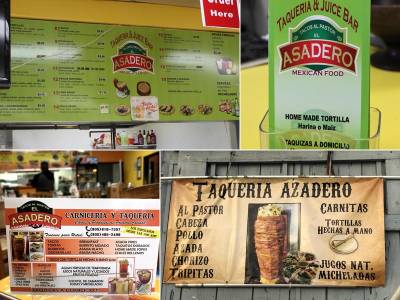 El Asadero Menu