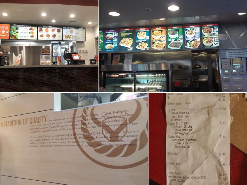 Yoshinoya Sun Valley Menu