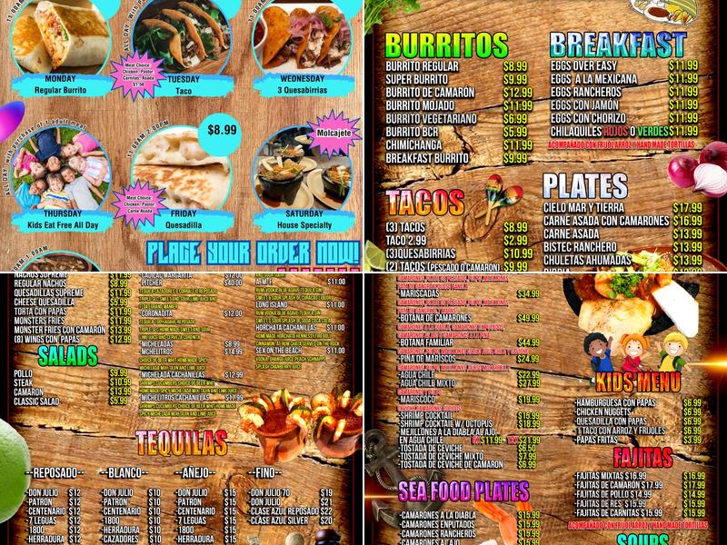 Los Cachanillas restaurant 2 Menu