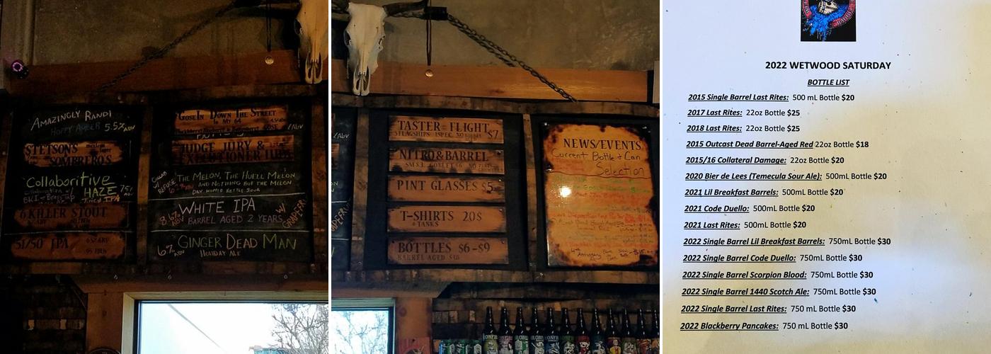 Ironfire Brewing Company Menu