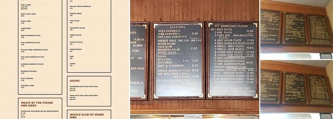 The Barbecue Pit Menu