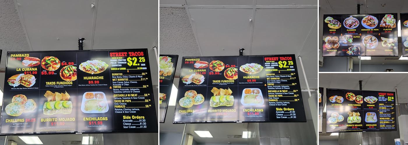 Tacos Puebla Menu