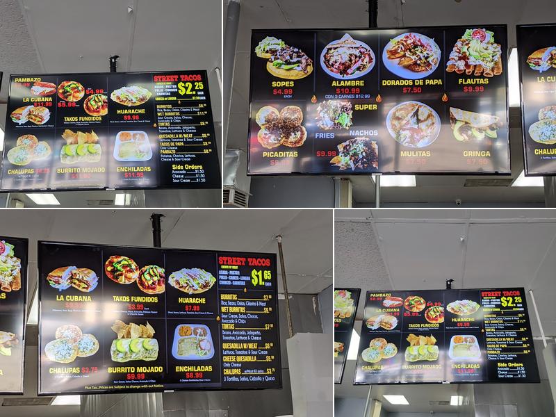 Tacos Puebla Menu