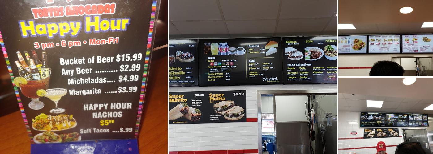Tacos Gavilan Menu