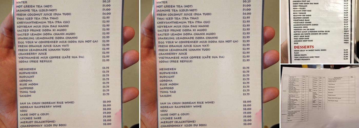 Hot Pot City Menu