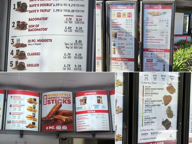 Wendy's Menu