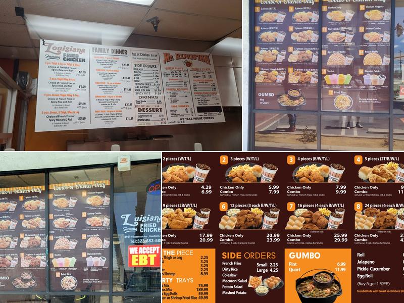 Louisiana famous Fried Chicken( Rosecrans and Crenshaw) Menu