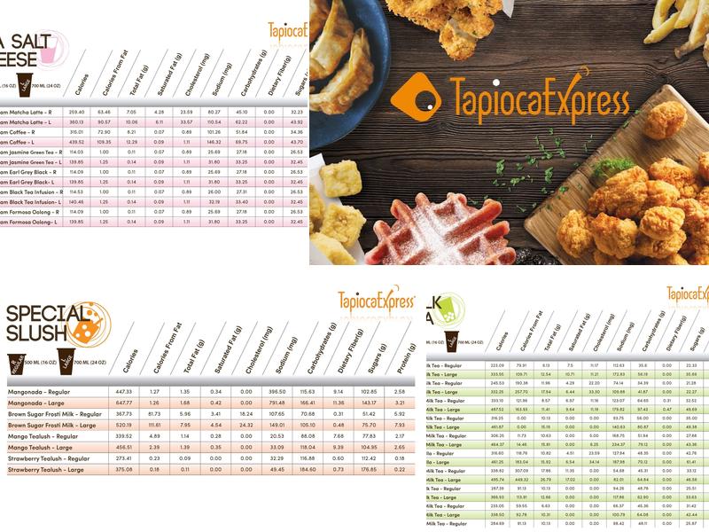 Tapioca Express Menu