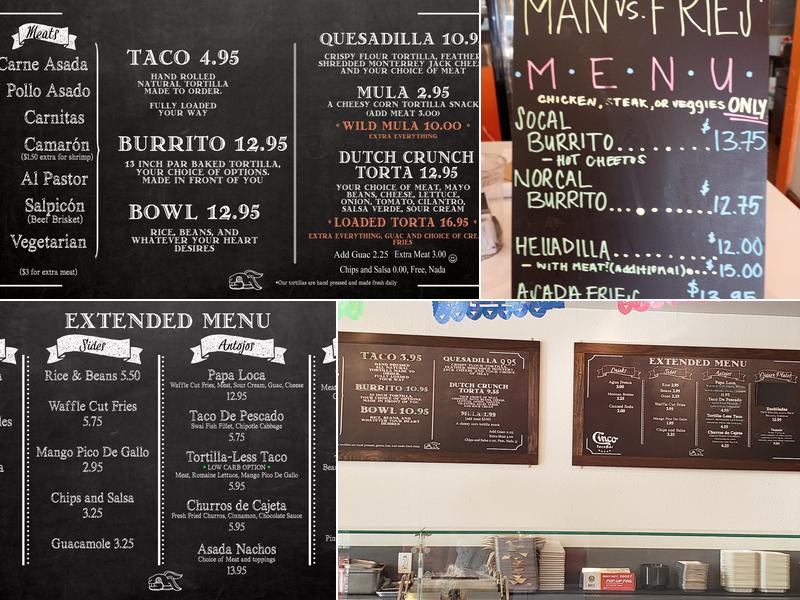 Cinco TacoBar Menu