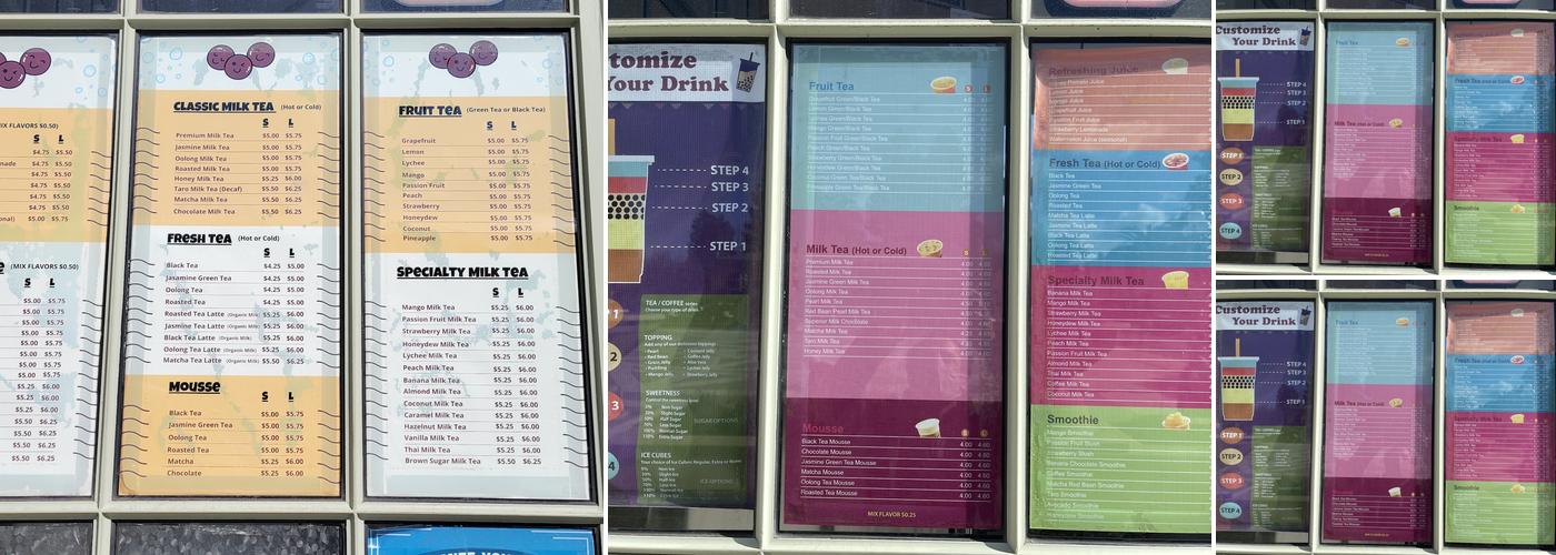 Bobalicious Menu