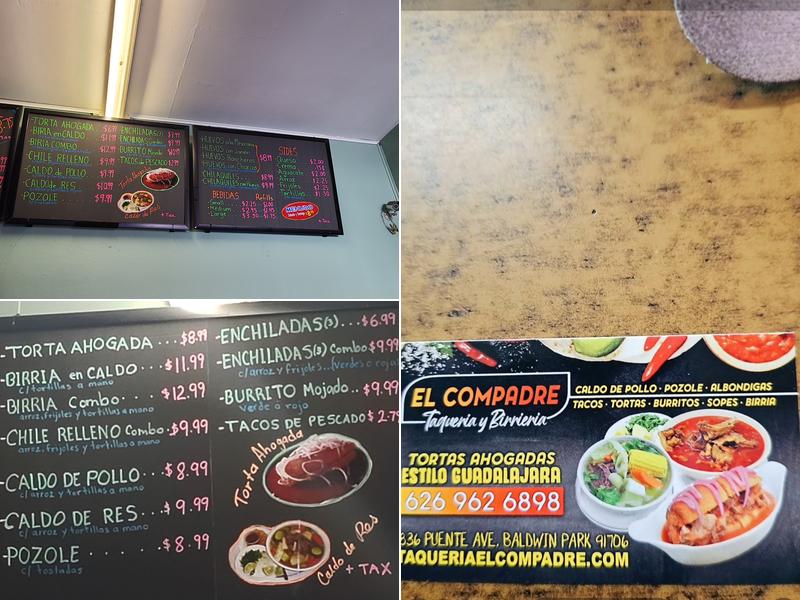 El Compadre Taqueria y Birrieria Menu