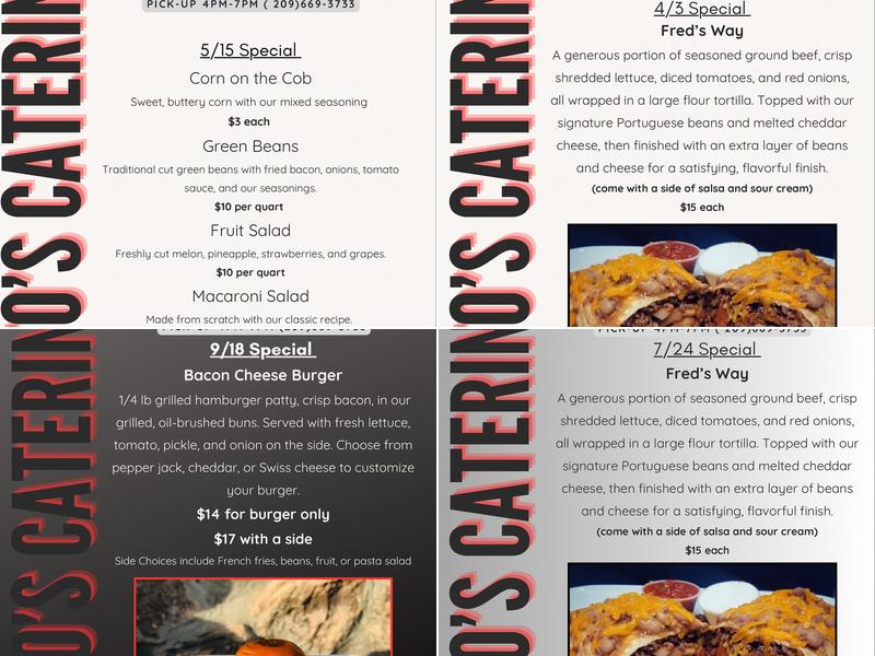 Neto's Catering Menu