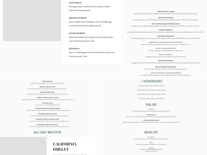 Olive Seed Menu