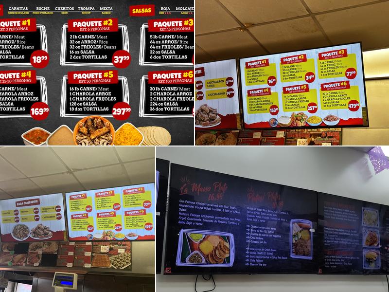 La Mano Tortilleria Menu