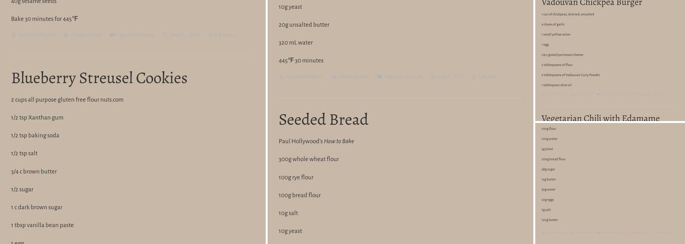 Bon Chance Bakery Menu