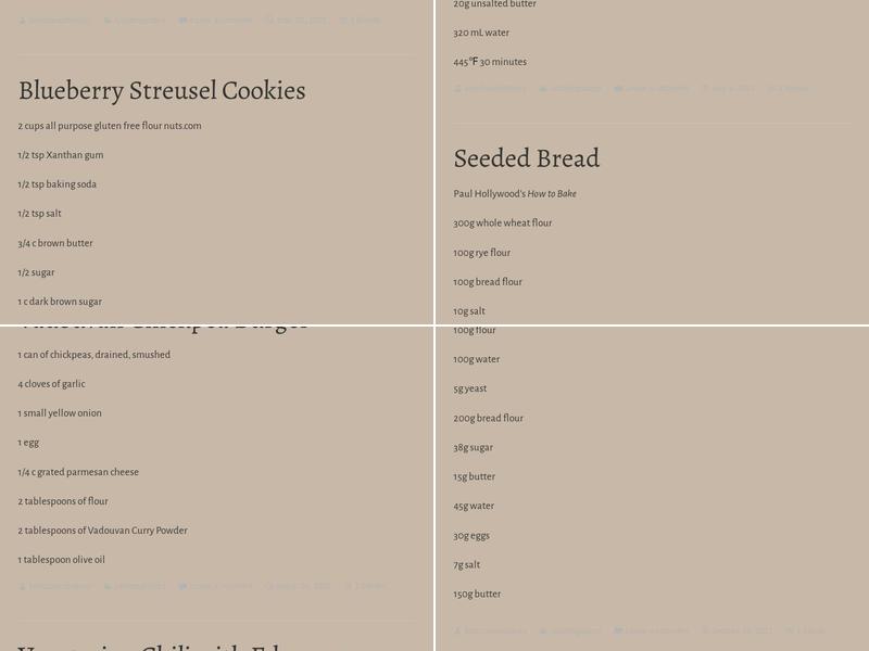 Bon Chance Bakery Menu