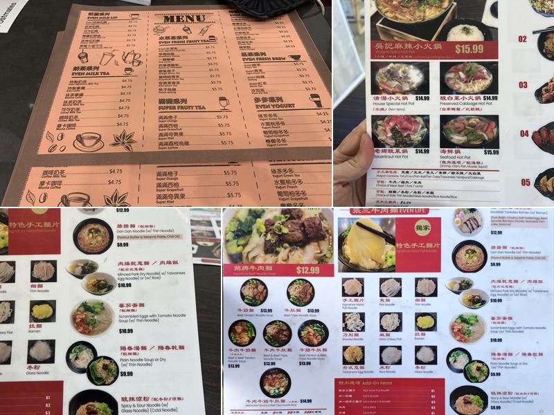 Even Life Menu