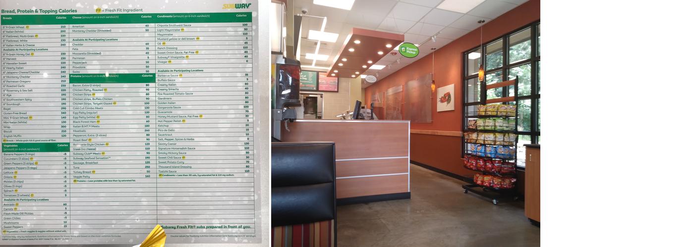Subway Menu