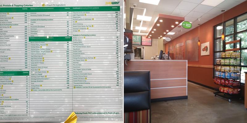 Subway Menu