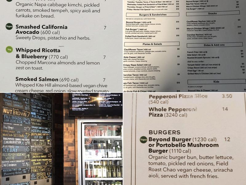 Torrey Pints Menu