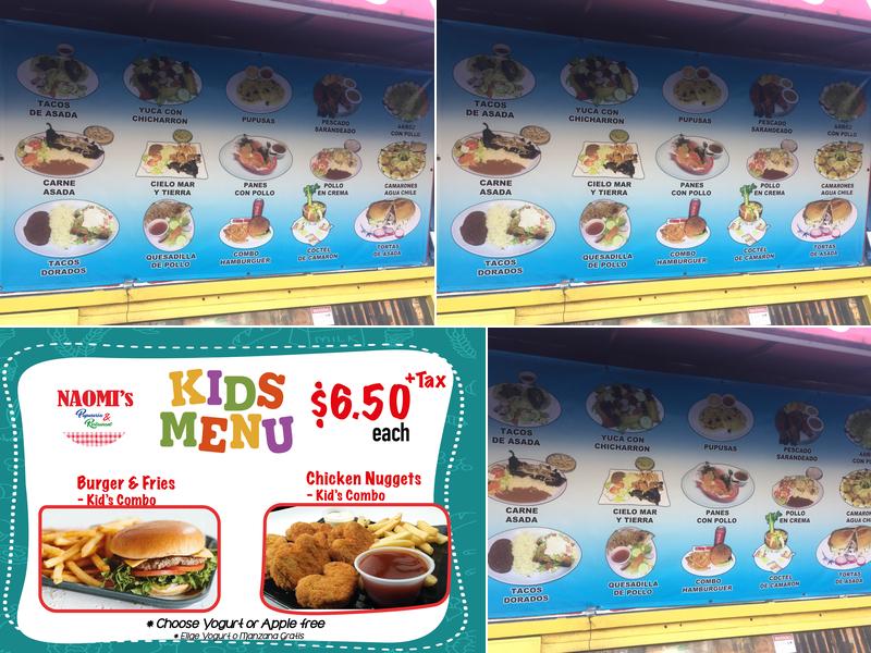 Naomi's Pupusería and Restaurant #1 Menu