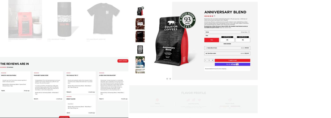 Equator Coffees Roastery Menu